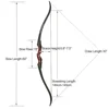 TOPARCHERY 60'' Archery Recurve Bow for Left-handed 25-50lbs Take-down Hunting Bow for Adults Outdoors Hunting 3