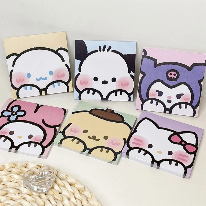 

50 шт. Sanrio Kawaii Note Paper аниме Hello Kitty My Melody Kuromi Note декоративная бумага студенческие школьные канцелярские принадлежности подарок