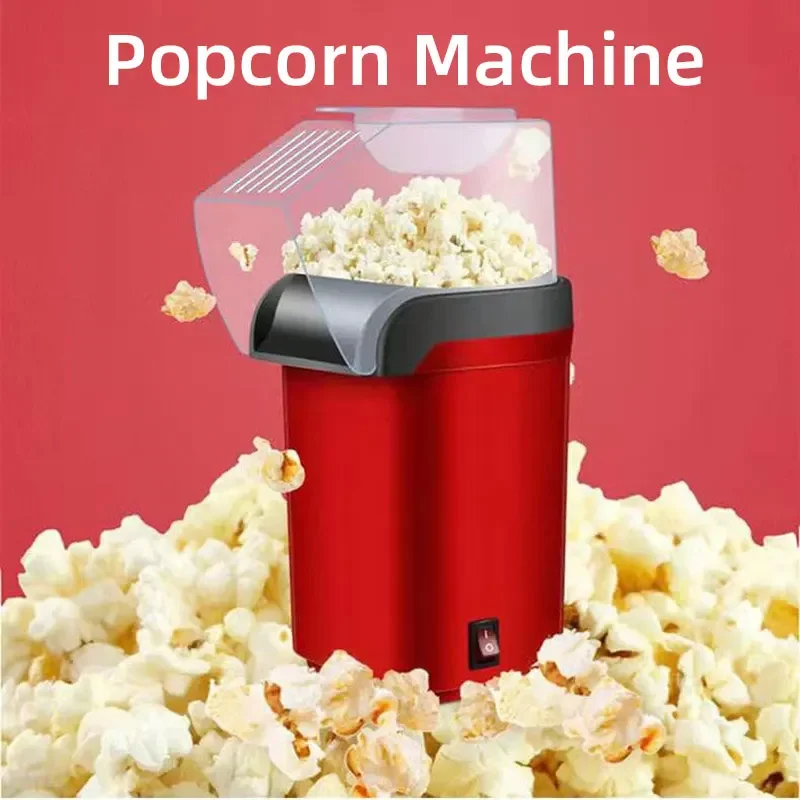 1200W Mini Hot Air Popcorn Maker Household Small Electric Popcorn Machine with Simple Operation, Transparent Cover