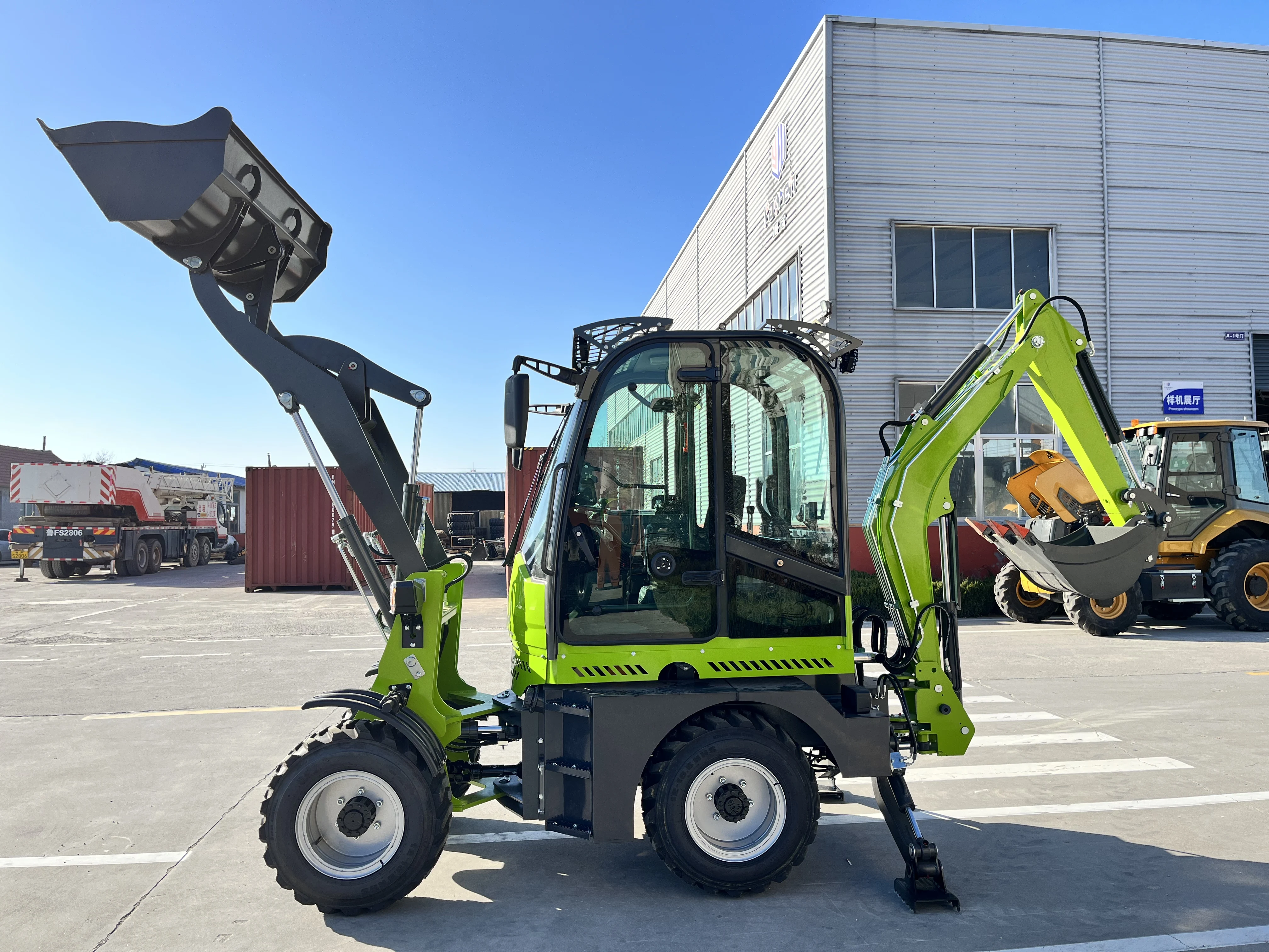 Backhoe Loader Free shipping 4X4 Agricultural tractor Front Loader Mini Excavator Mini Loader Digger Kubota Engine Customized 1