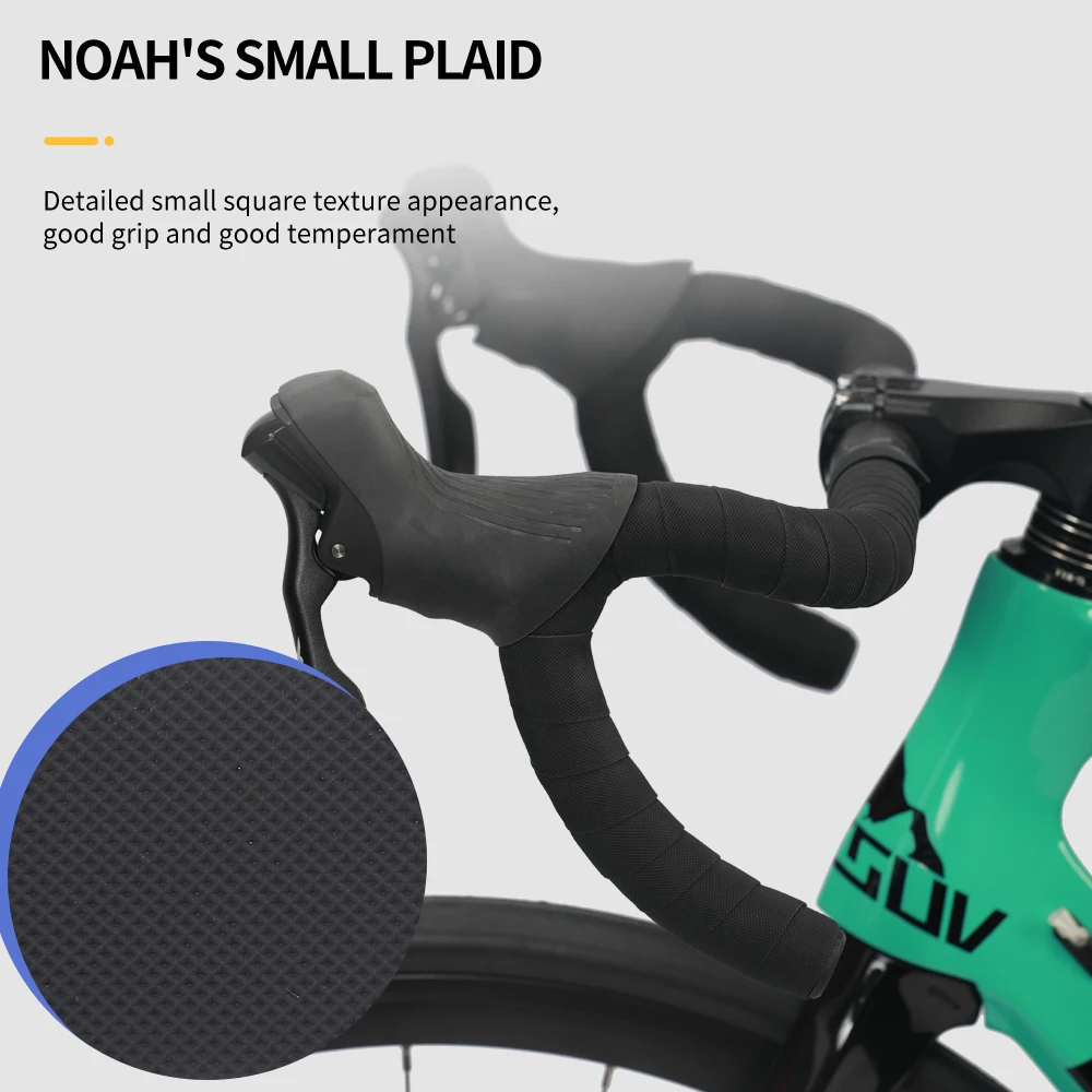 MOTSUV Road Bike Handlebar Tape Small Square Comfortable Shock Absorbing Belt Winding Straps Soft Wear-Resistant Cycling Stra