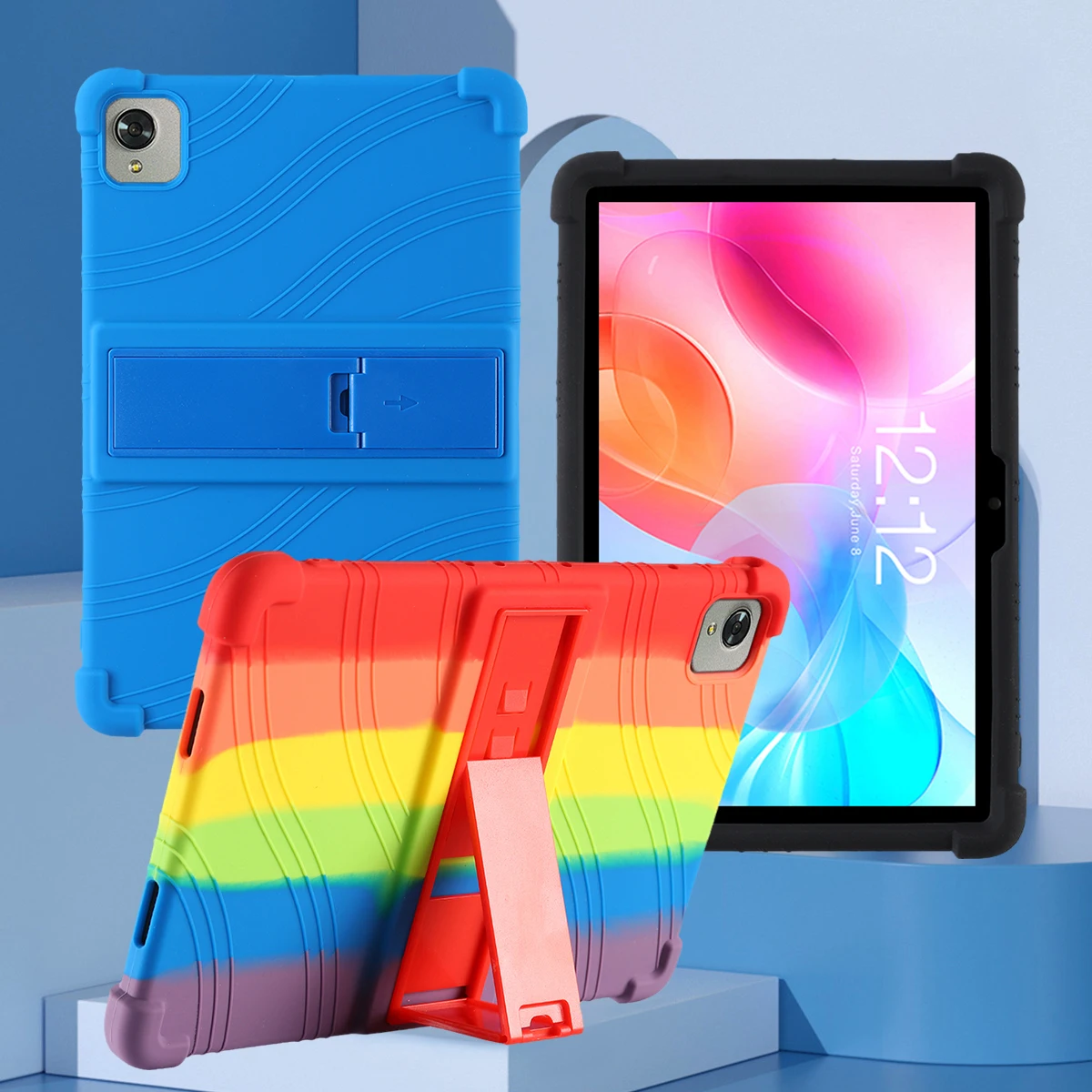

For Teclast M40 Air 10.1 inch Tablet Case Soft Silicon Cover for teclast m40 Kid Safe Shockproof With Holder Stand Protect Shell