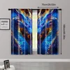 2pc, Scene Curtain Fashion dragon totem print Durable Polyester,Without Electricity Family Party Use for Holiday Parties, Home 3