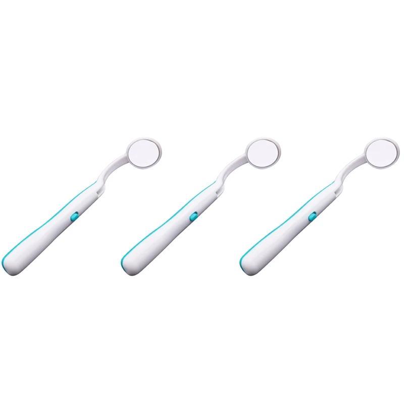 

3 Pc Led Light Teeth Oral Mirror Super Bright Mouth Mirror Illuminated Tooth Care Tool Oral Hygiene Machine Blue