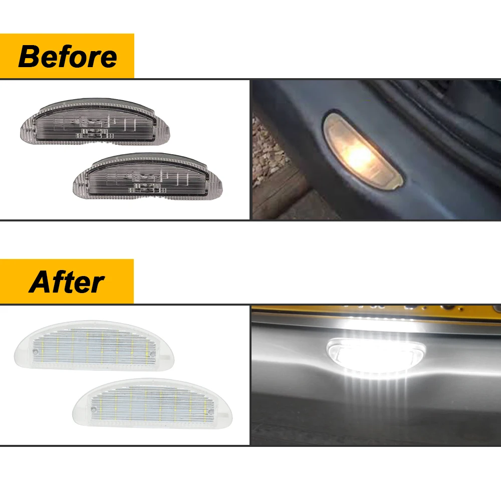 1 Eclairage Led Plaque Immatriculation Clio 3/4 Megane 2/3 Kadjar Twingo 2/3