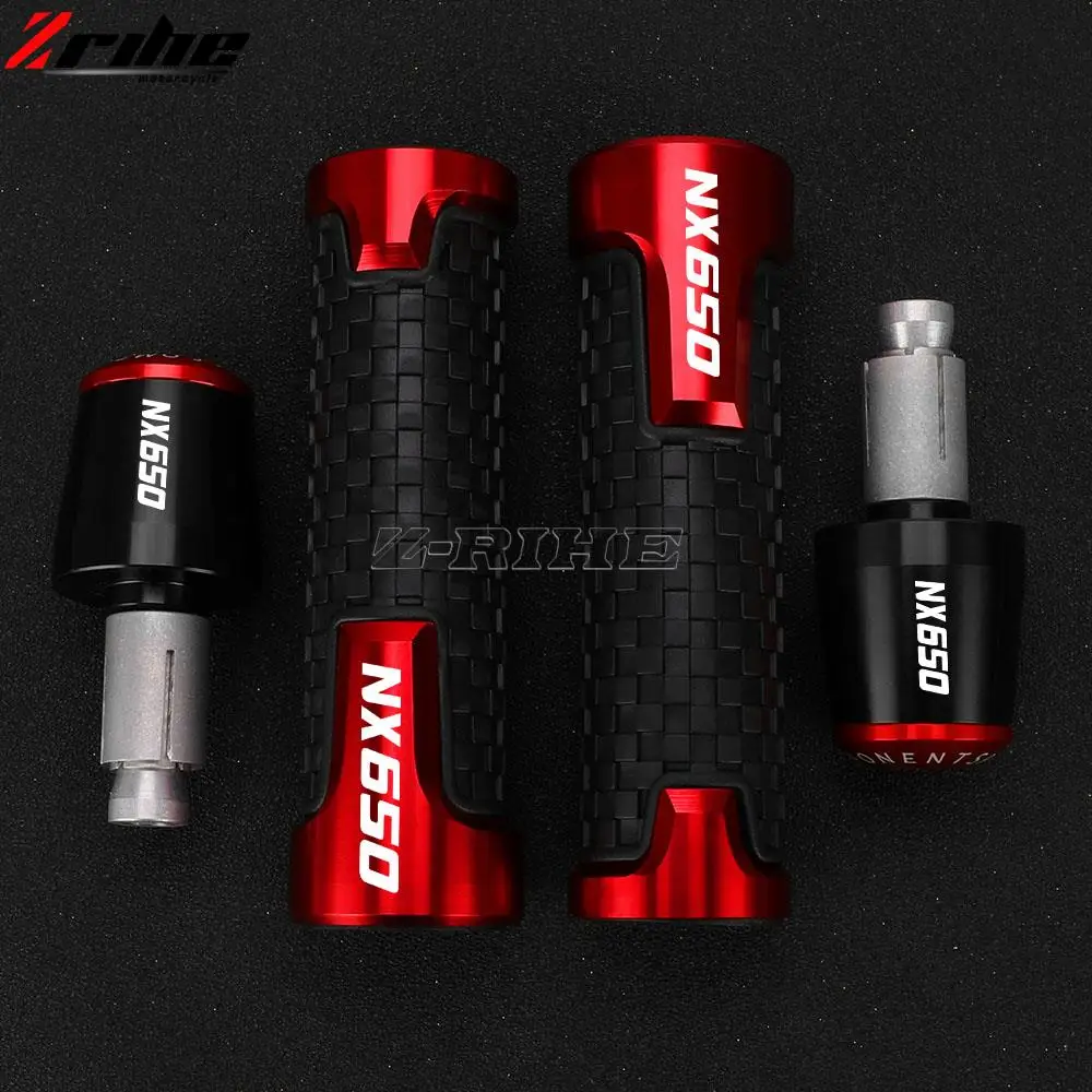 

NX 650 Motorcycle Accessories 7/8" 22MM Handlebar Grips For Honda NX650 J-X DOMINATOR 1989-1999 1998 Handle Bar Cap End Plugs