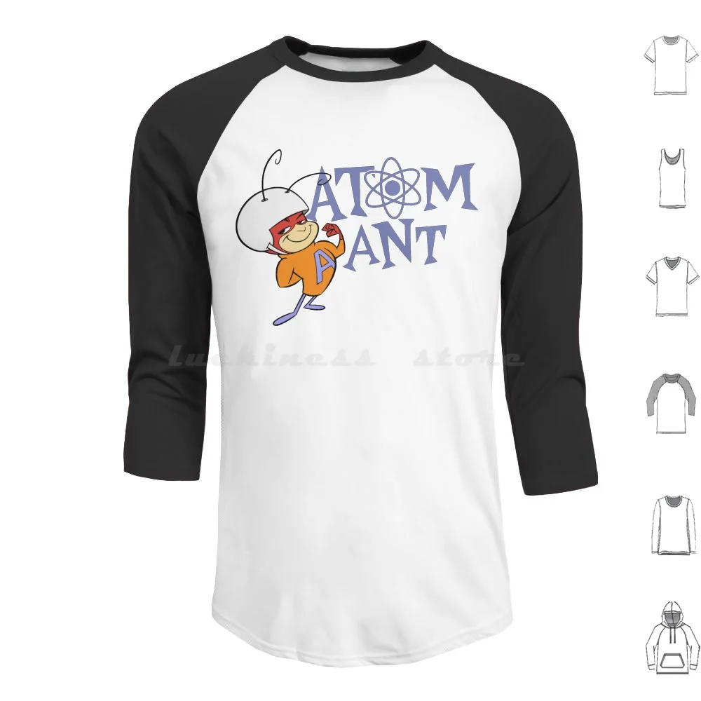 Atom Ant Classic Pose Felpa Con Cappuccio Cotone Manica Lunga Atom Ant Atom Ant Cartoon Super Hero Vintage Retro Comics Cartoons