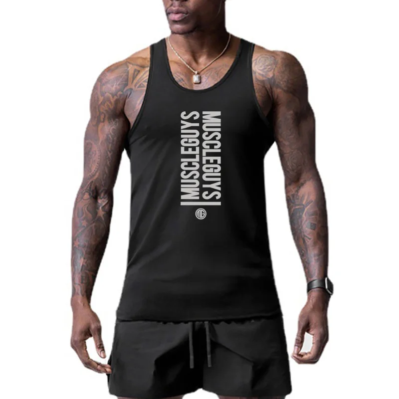 

Sports Mens Slim Gym Muscle Tank Top Clothing 2023 Quick Dry Mesh Work Vest Cool Bodybuilding Trainning Sleeveless Singlets