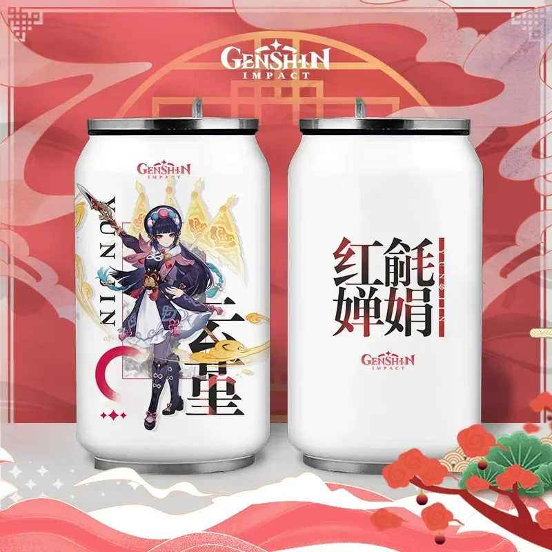 Anime Genshin Impact Thermos 304 Stainless Steel Genshin Impact Bottle Straw Cup Portable Flask Anime Coffee Cup Thermal Bottle water bottle thermal mug stainless steel thermos bottle thermal water bottle stainless steel water bottle stainless steel cup stainless steel thermos cup stainless steel thermal container