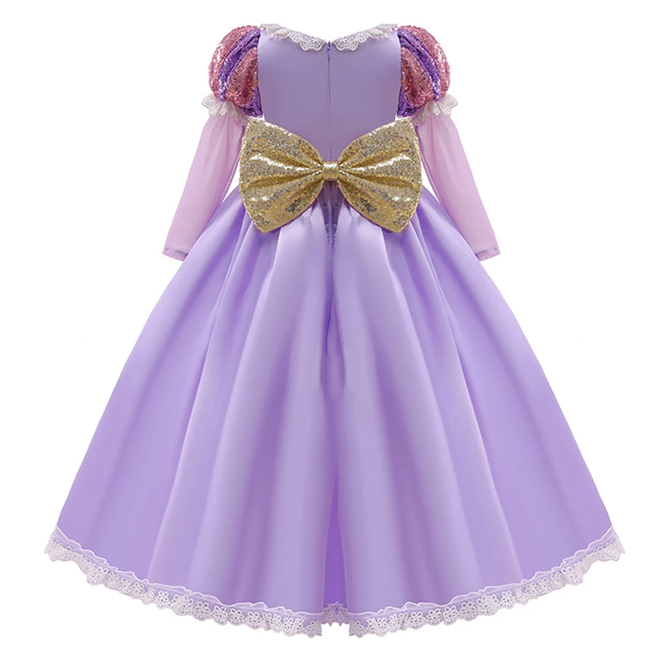 Acheter Robe de princesse Raiponce pour bébé fille, tenue de soirée Cosplay  emmêlée, cadeau d'anniversaire, Costume d'halloween pour enfants de 2 à 10  ans