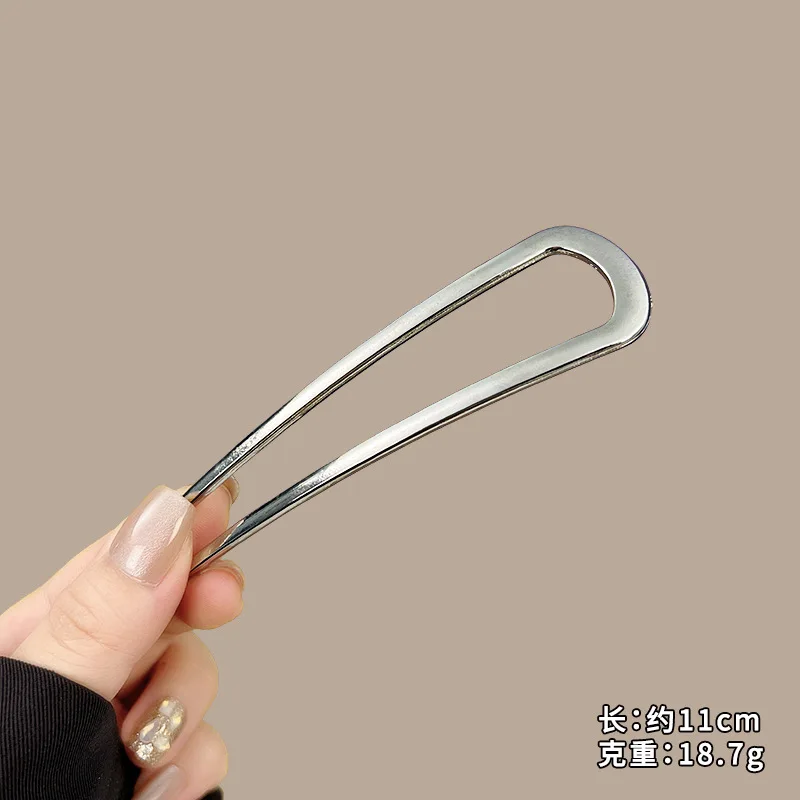 Große, dicke, einfache U-förmige Haargabeln für Frauen und Mädchen, Metall-Haarnadeln, geometrische Haarstecknadeln, modische Haar-Accessoires für Damen – Detail 28