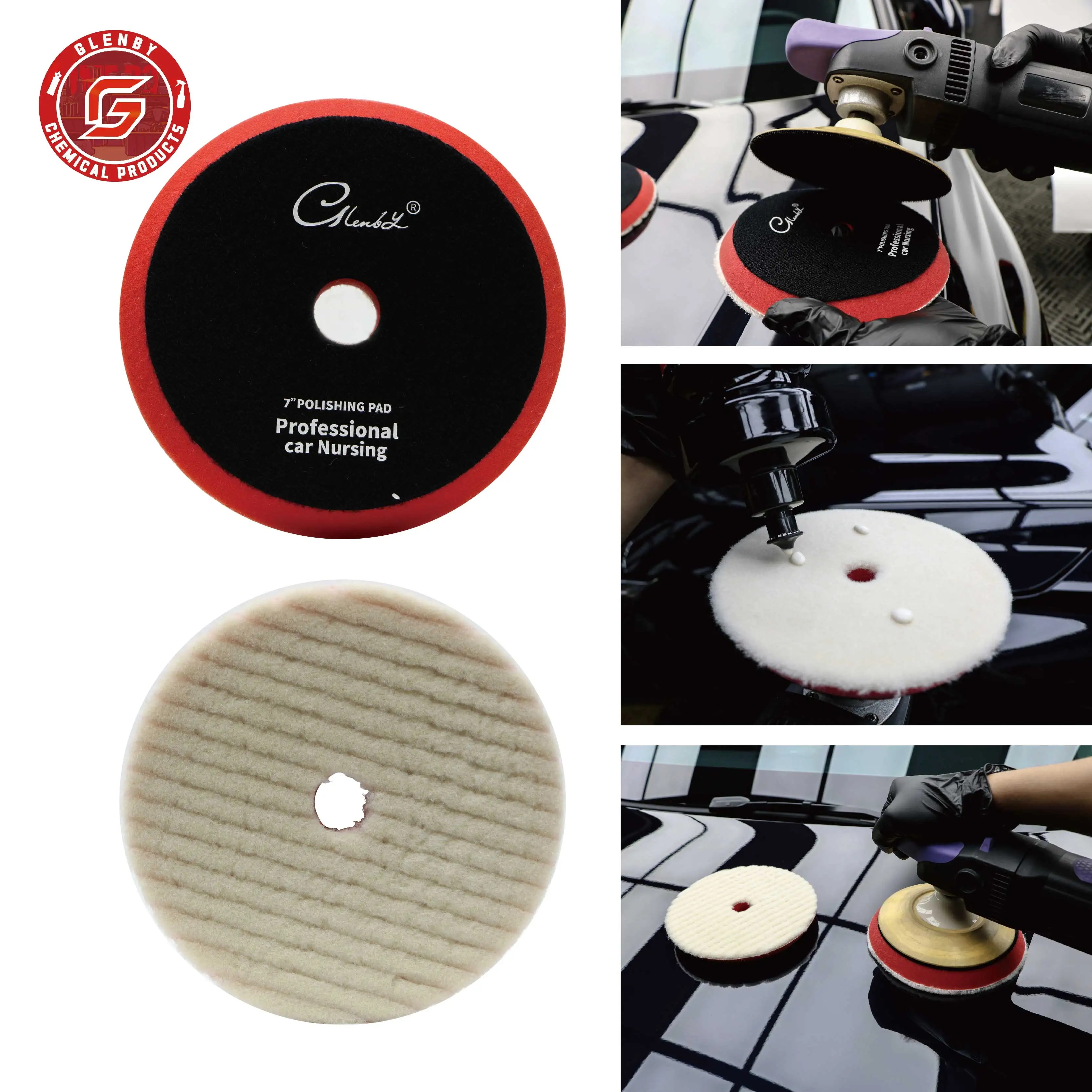 Heavy Cutting 5inch/6inch Wool Polisher Pad for Marine and Epoxies