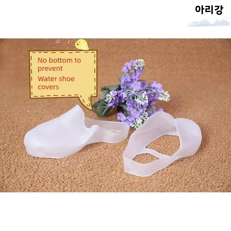 미끄럼 방지 두꺼운 스프링 하이힐 슈즈커버 방수 통기성 주방 PVC 미용사용..