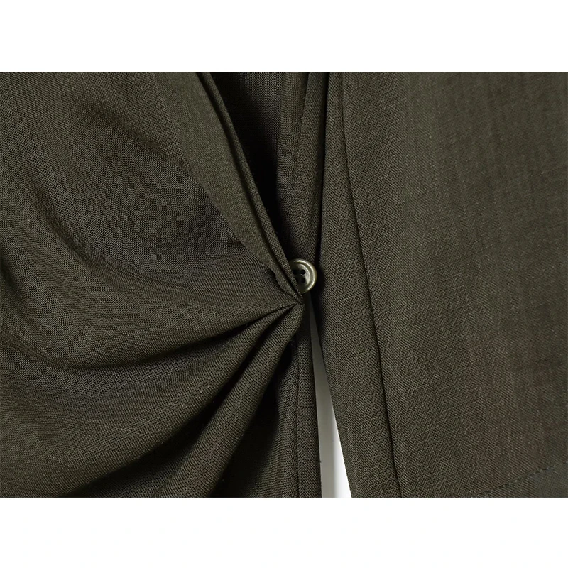 Chic Fashion Ruched Shirts for Women 2025 New Long Sleeve Asymmetric Shirt Women's Casual Simple Style Shirt And Blouse Tops