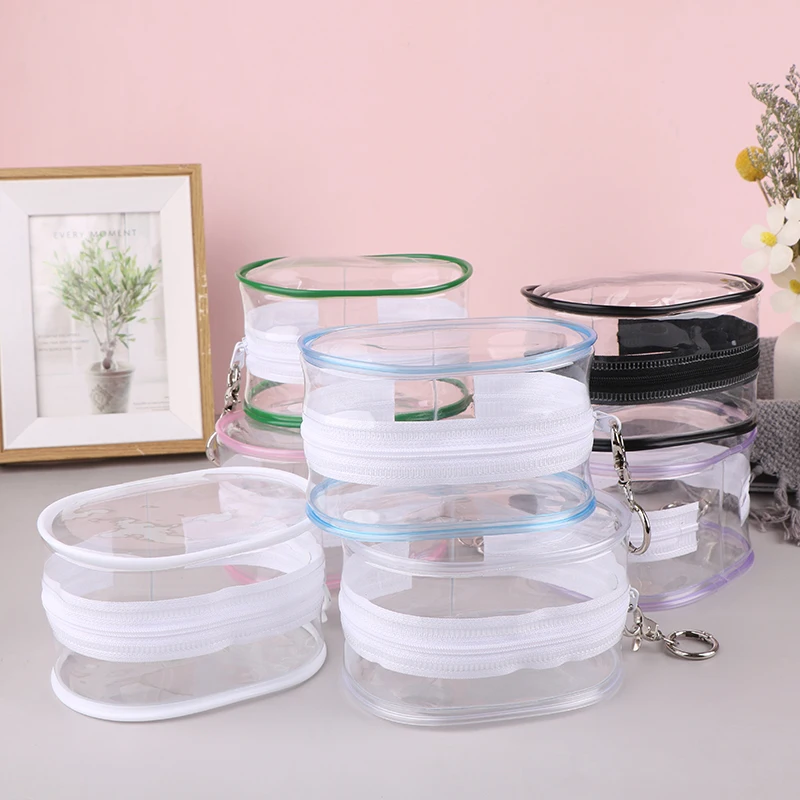 10CM Widened Version Transparent Bag Keychain Display Bag Storage Case Organizer Box Storage Pouch Wallet Toy Doll