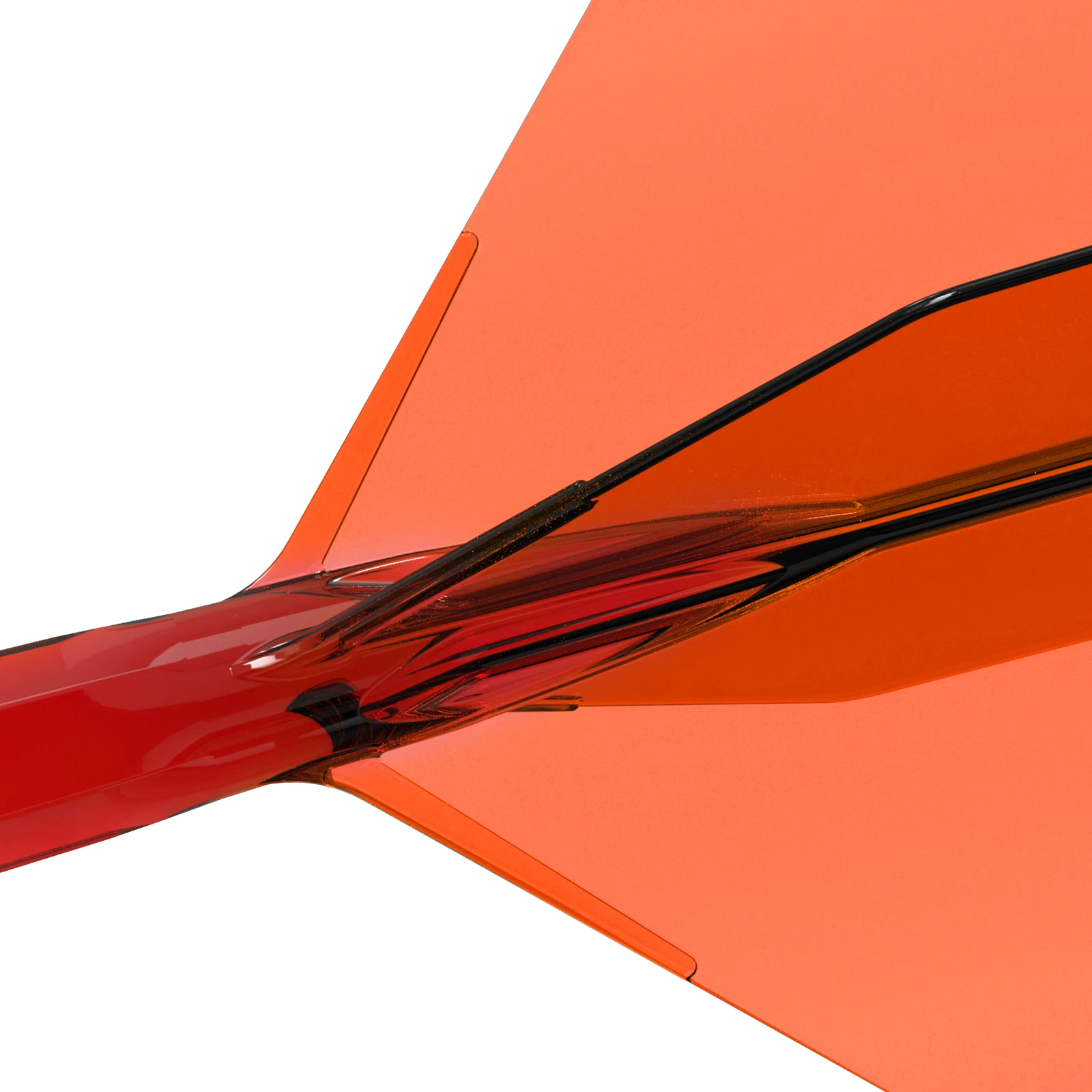 CUESOUL ROST 77 Integrated Dart Shaft and Flight,Big Wing Shape Set of 3 Pcs-Transparent Color