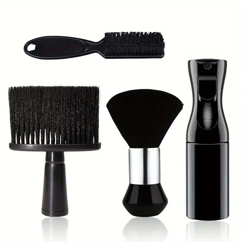 3/4 Set Professionelle Haarbürste mit Sprühflasche, Weiche Haarbürste, Nackenstaubentferner, Geeignet für Salons und Friseursalons – Detail 1