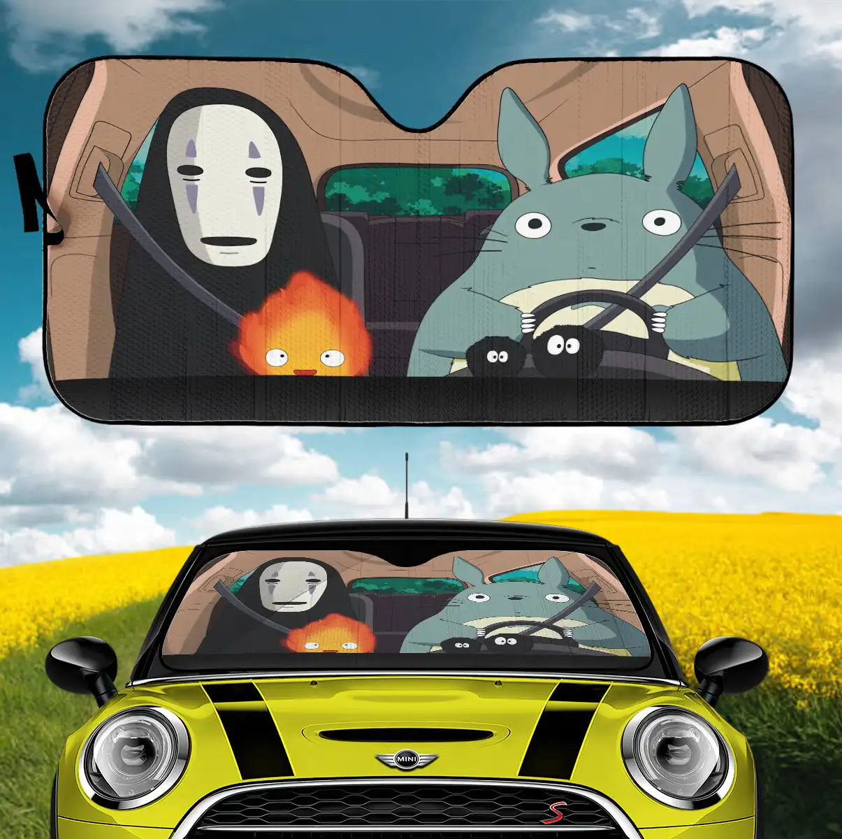 

Автомобильные солнцезащитные очки Totoro, без лица
