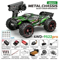 1:16 80KM/H Or 50KM/H 4WD RC Car With LED Remote Control Cars High Speed Drift Monster 4x4 Truck for Kids vs Wltoys 144001 Toys
