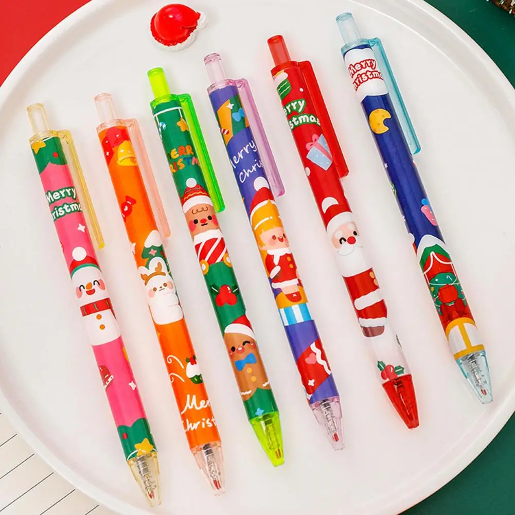 Penne Da Scrittura Festive Penne A Gel Natalizie Vibranti Penne A Sfera Natalizie Con Motivi Squisiti Punto Ultra-Fine Per La Scrittura