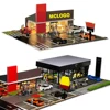 G FANS 1:64 Car Garage Diorama Model With LED Lights 1/64 Car Garage scene model with lights 1