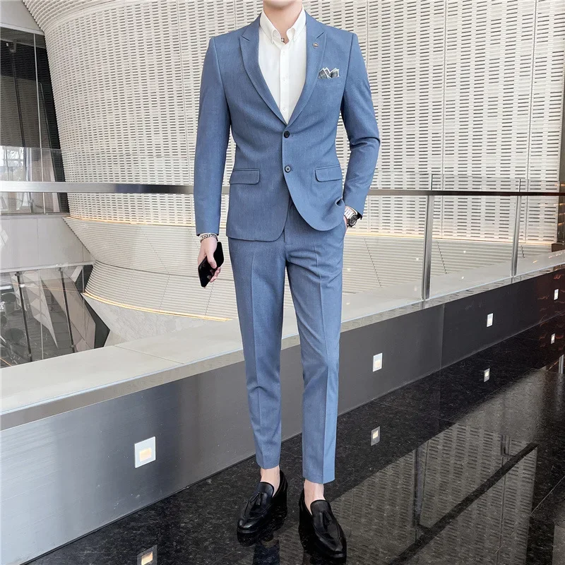 

M5311 Men's three-piece suit Korean style groom wedding dress business