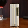 New Light Luxury High-end Ultra-thin Langsheng Metal Inflatable Butane Grinding Wheel Lighter Men's Gift Cigarette Accessories 5