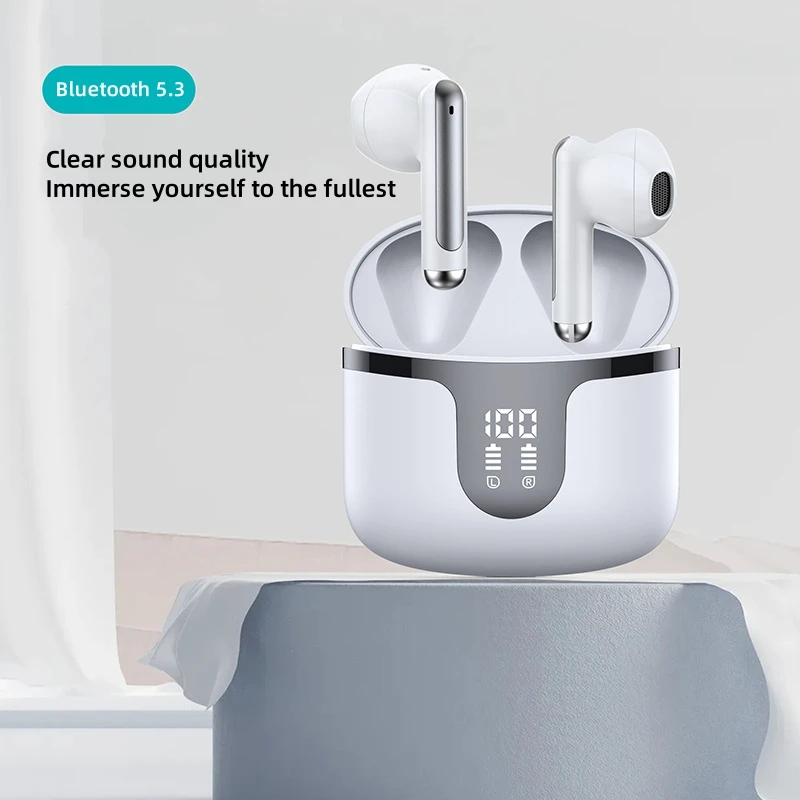 XIAOMI Wireless Earphones Bluetooth Headphone High Sound Headset for IPhone Led Display Sport Game Music In Ear Earbuds With Mic