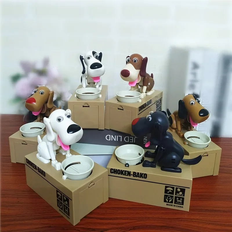 Cartoon Robotic Dog Steal Coin Bank, Money Saving Box, Plastic Automated Money Boxes, Electronic Piggy Banks, Kids Gift 3
