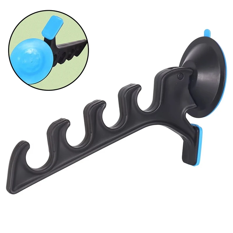 Rod Holder Fishing Rod Rack With Suction Cup Wall Adsorbed Car Boxes Functional Install Load Parts Suction Cup Rack