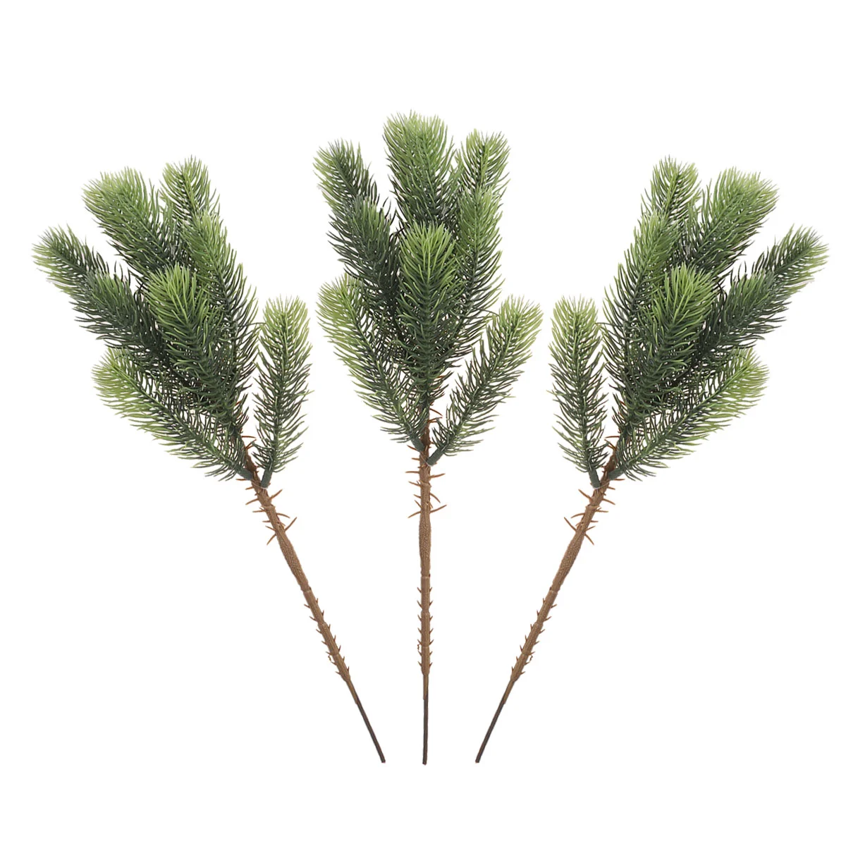 

3pcs Christmas Simulated Leaves Fake Flower Leaves for Home Office Restaurant Decor (Small Pine Leaf Branch Green)