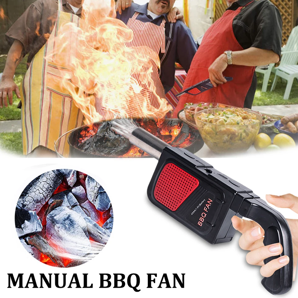 Ventilateur De Barbecue Portable - Souffleur à Air Pour Allumer Le Feu Rapidement | Pour BBQ, Camping, Feu De Bois