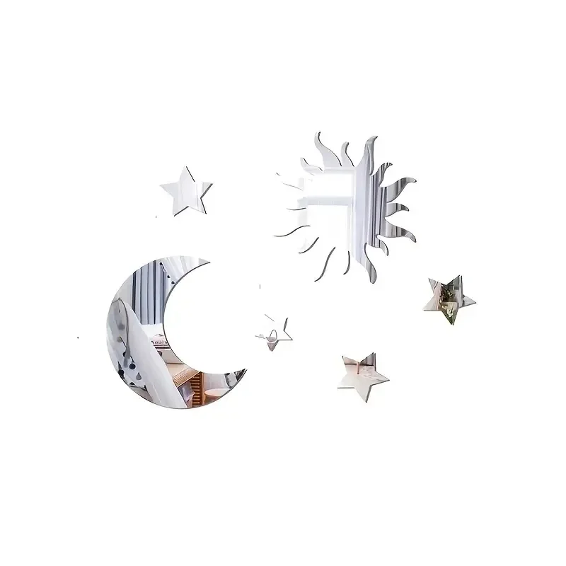 Star & Moon Mirror Wall Stickers 5