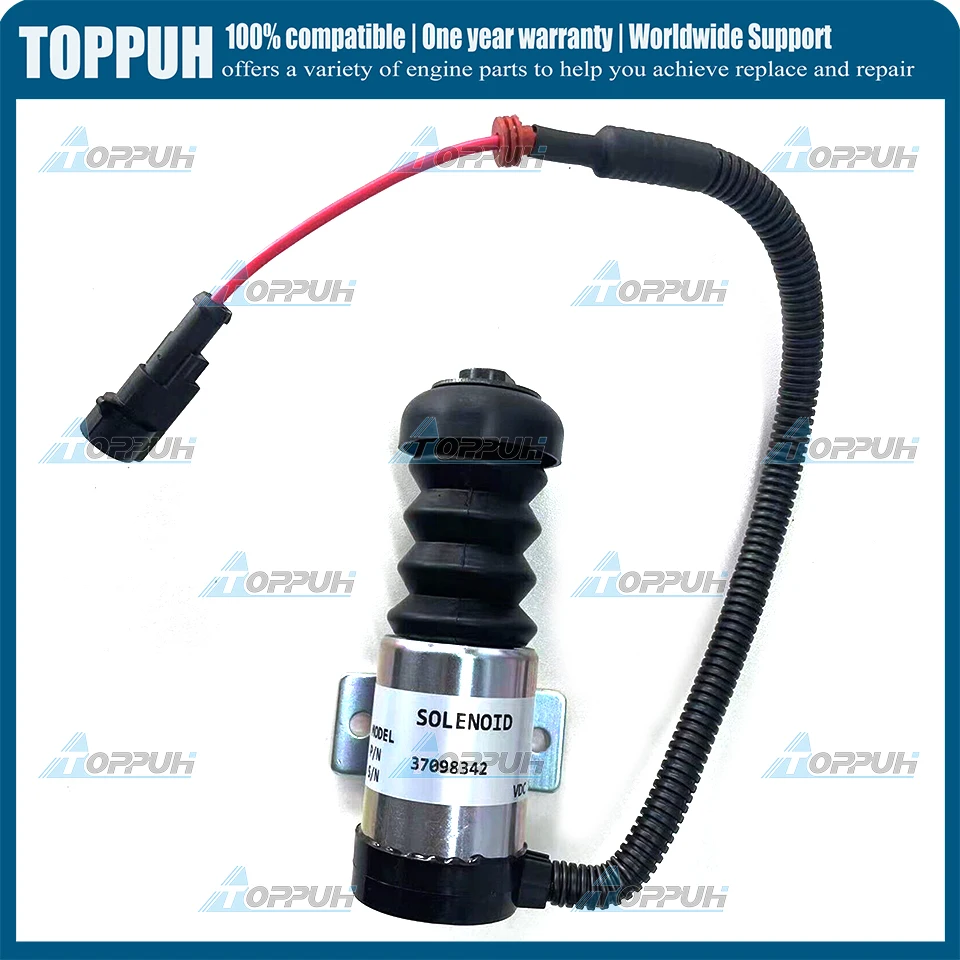 12V Engine Stop Solenoid 37098342 For Motorpal OJSC D-260,D