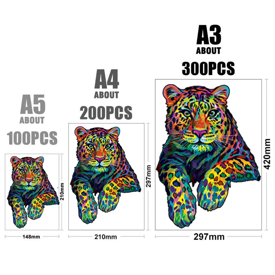 2022 Holztier-Puzzles für Erwachsene und Kinder, geheimnisvolles Medaillen-Puzzle, Kinderspielzeug, Geschenke, Spiele, 3D-Holzpuzzles – Detail 3