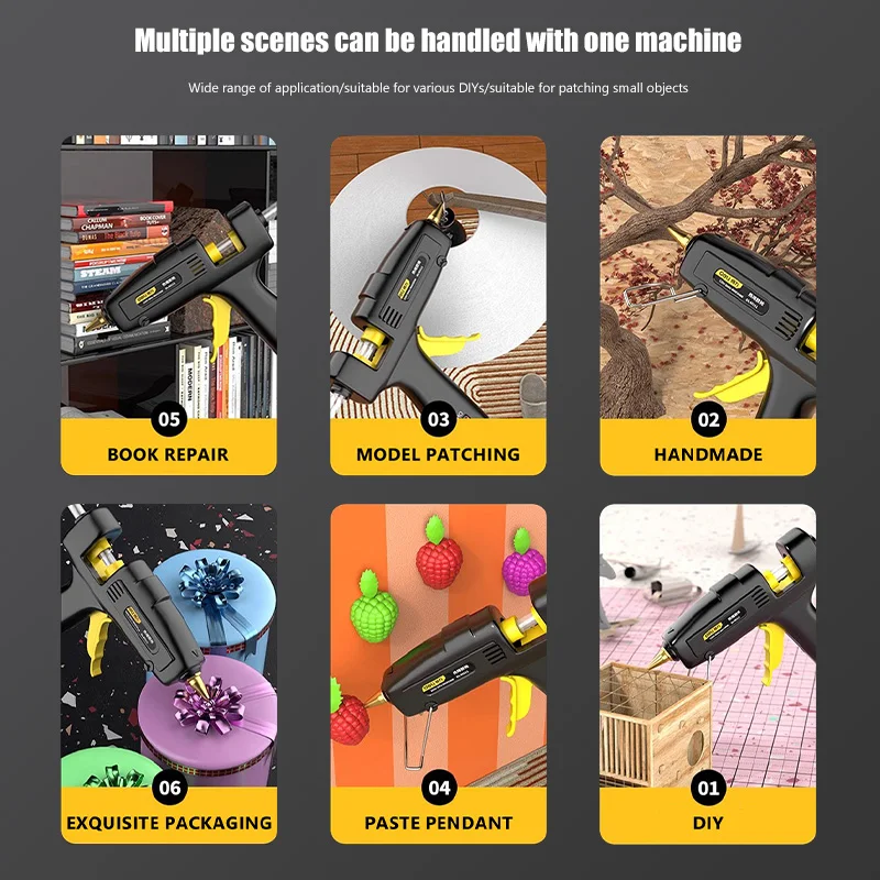 Hot Glue Gun BAIHU 80W 100W Glue Gun Hot 3.6V Silicone Gun Hot Melt Glue with 20pcs Premium Sticks for DIY Crafts Arts