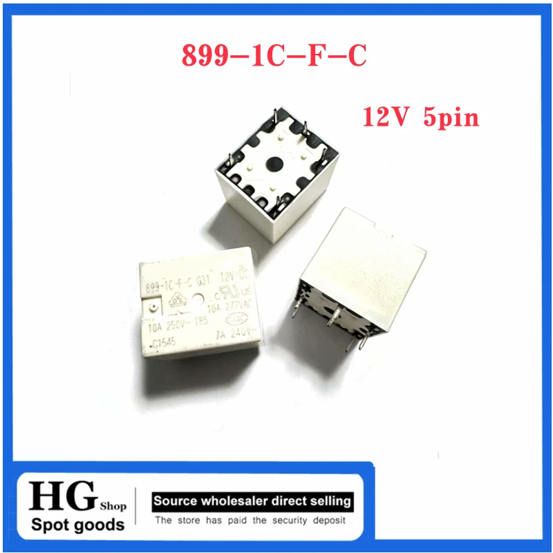 1-5 teile/los original 899-1c-f-c 12vdc 12v 10a 5-poliges 899-1ch-f-c Relais – Detail 1