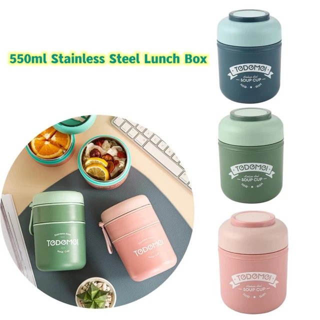 304 Stainless Steel Lunch Box Drinking Cup With Spoon Food Thermal Jar  Insulated Soup Thermos Containers lunchbox - AliExpress