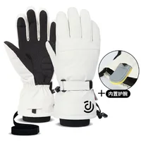 2025 New Snowboard Ski Gloves Professional Thermal Waterproof Wrist Guards Snowmobile Skiing Mittens for Men Women 1