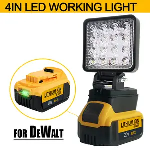 Foco LED recargable Luz de trabajo 80W 4000 lúmenes Foco portátil