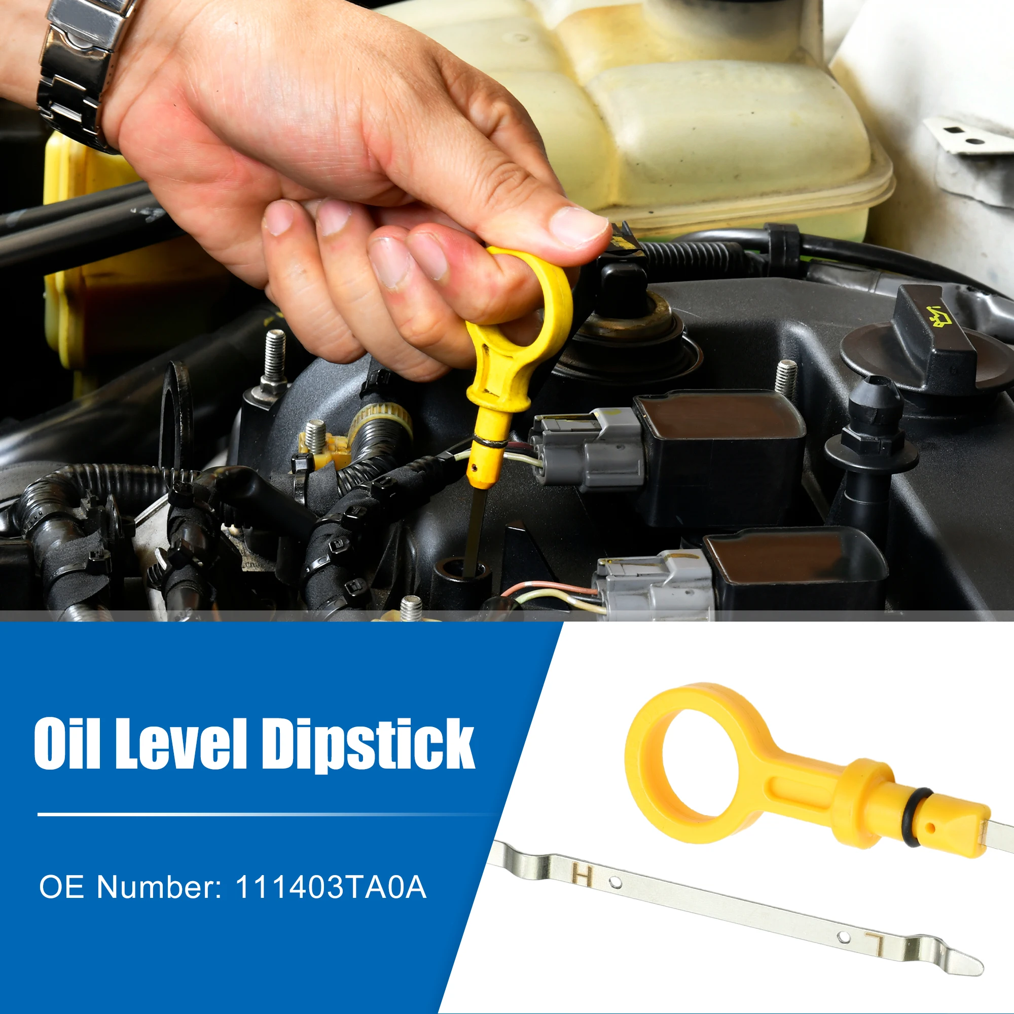 X Autohaux Engine Oil Dipstick Car Engine Oil Fluid Level Dipstick 111403TA0A for Nissan Rogue S, SL, SV 2.5L L4-Gas 2014-