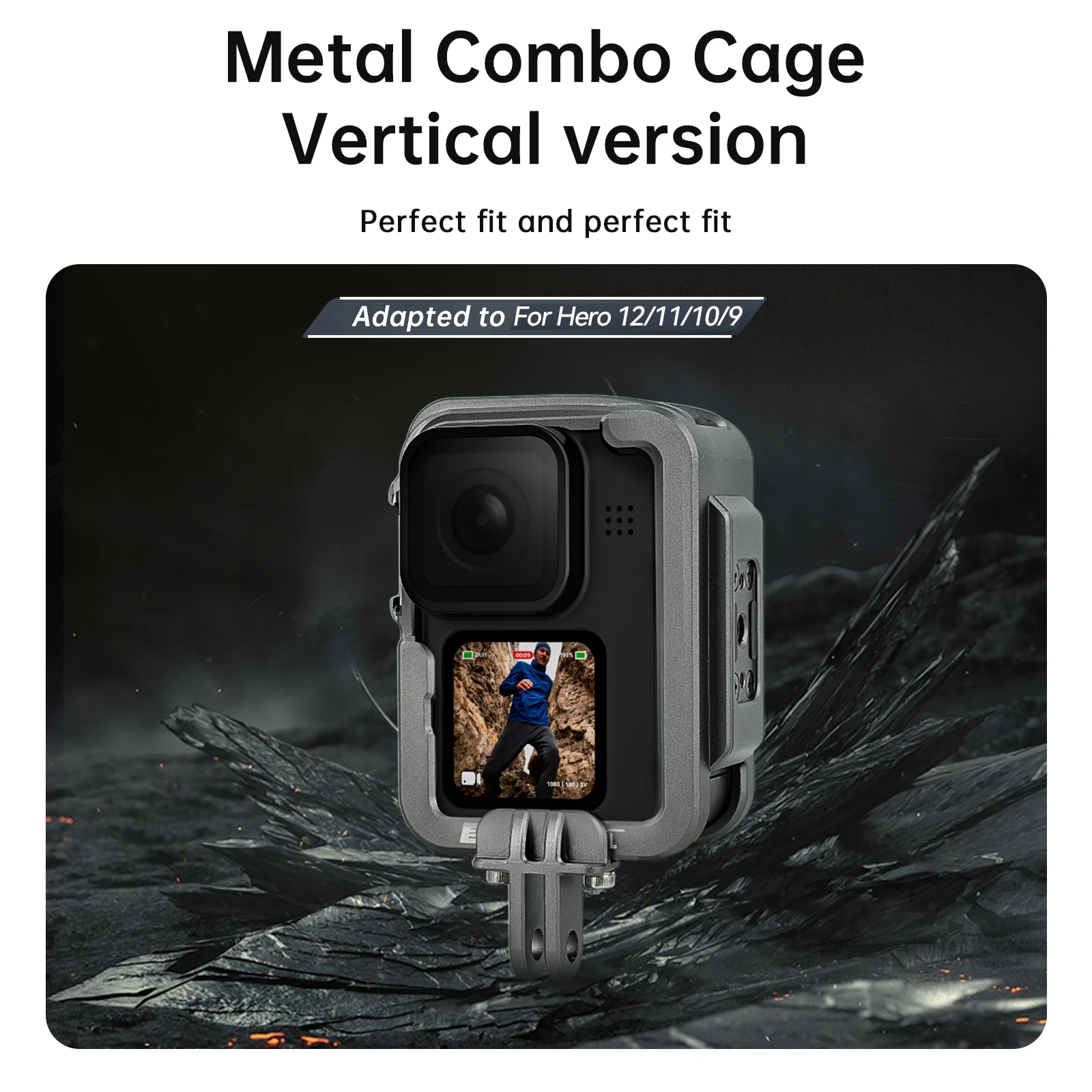 GoPro HERO 12 11 10 9用アルミ合金電池カバー - アクションカメラ