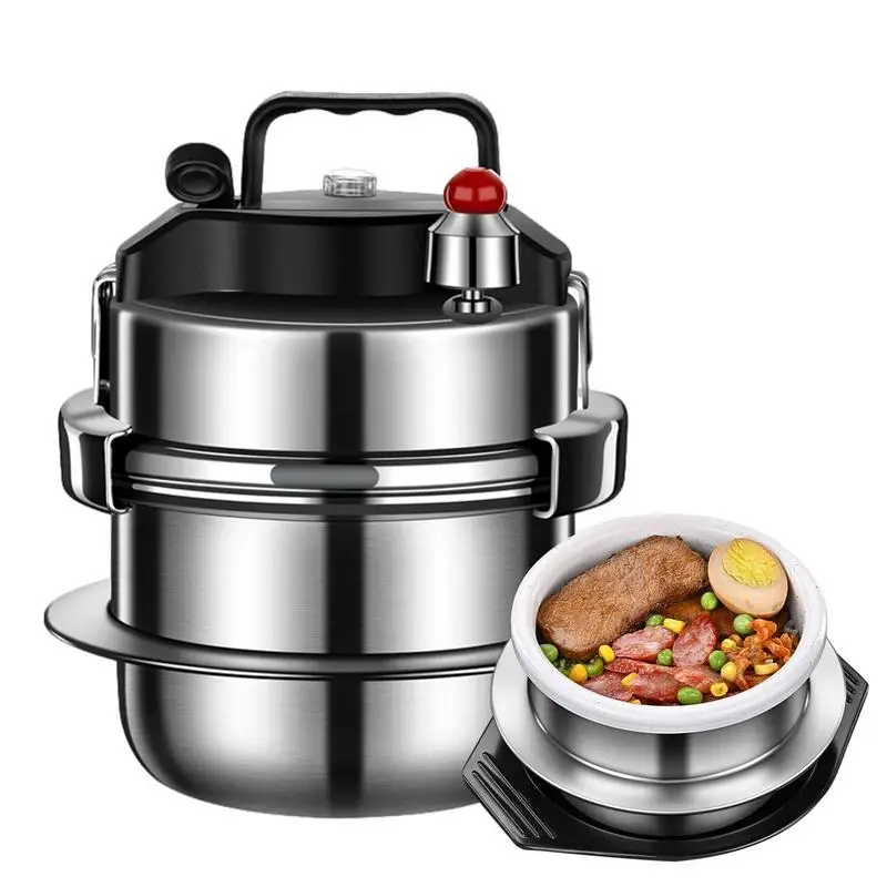 

Portable Pressure Cooker Commercial Stainless Steel Pressure Cooker Stainless Steel Non-Stick High Altitude Pot For Hiking