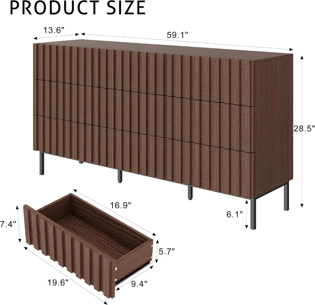 Ljustra Fluted Dresser Image 3