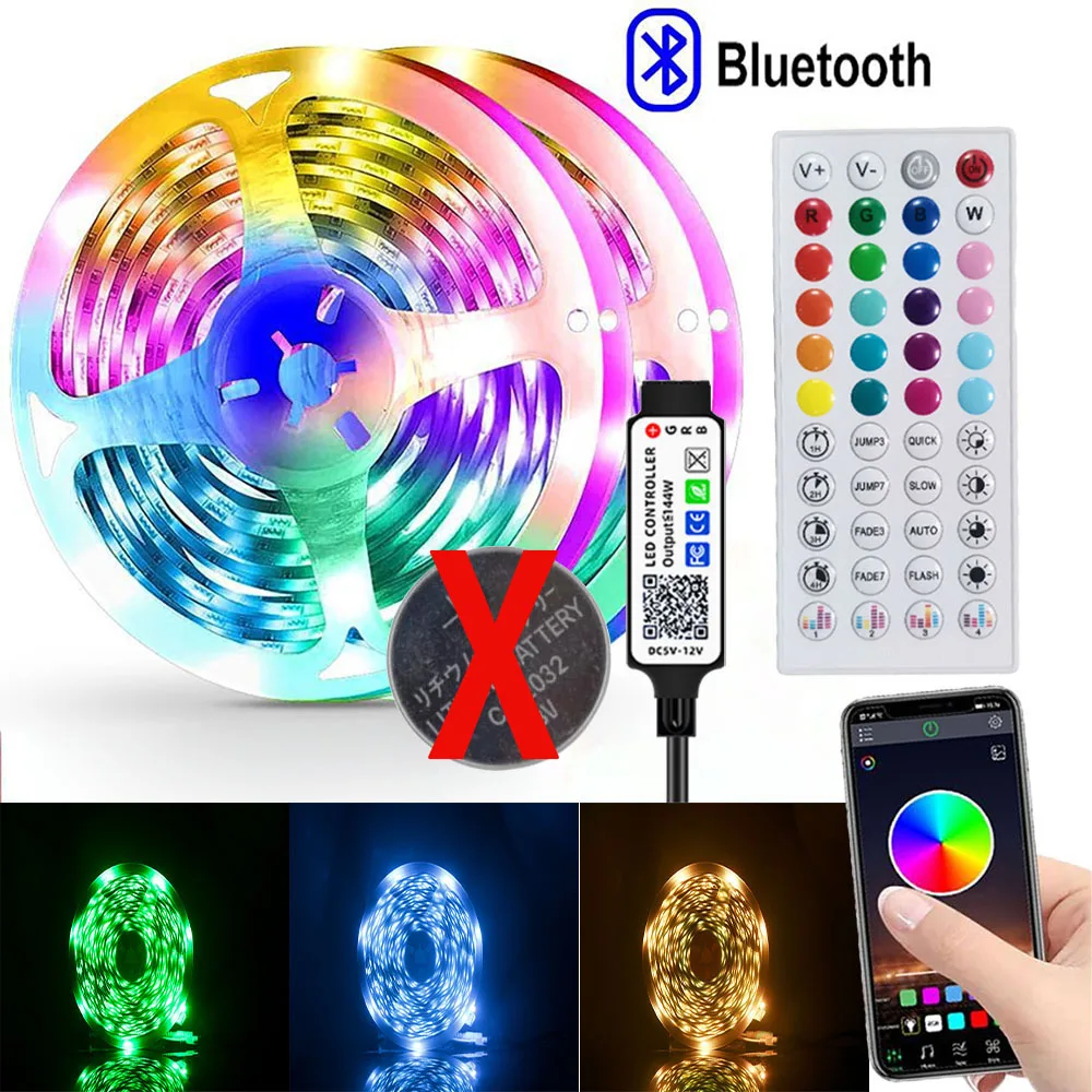 ตัวเลือกสินค้า แถบไฟ LED ปรับสีได้ 5050 ควบคุมด้วยแอปพลิเคชัน