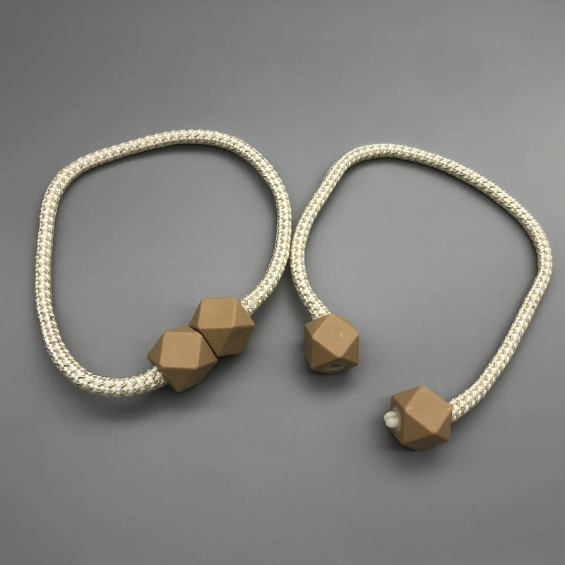 Curtain Tiebacks with Strong Magnet Thick Rope Design for Bedroom Living Room Kitchen Durable Plastic Home Decor Accessory