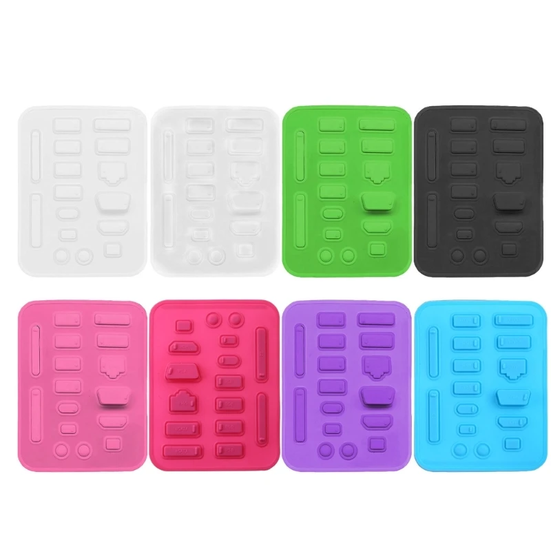 16 Pieces USB Cap Port Cover Anti Dust Protector for Desktop PC Laptops