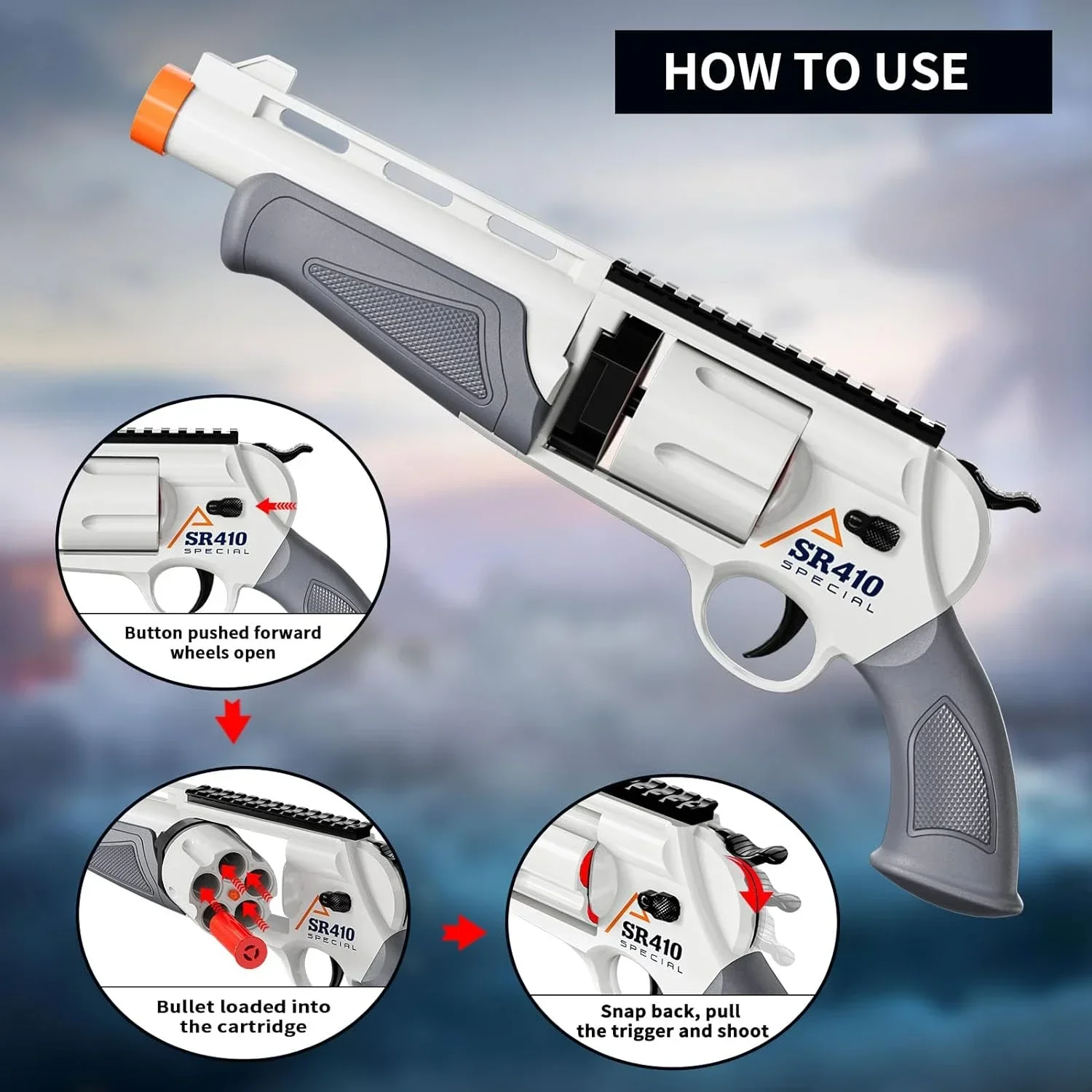 2024 Revolver Shell Throwing Airsoft Rifle Toy Gun Foam Blaster Enhanced Outdoor CS Soft Bullet Toy Kids Birthday Gift  for Boy 3