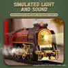 Christmas Vintage Classical Remote Control Small Train Tracks Electric Steam Track Train Model Lights Children'S Holiday Gifts 3