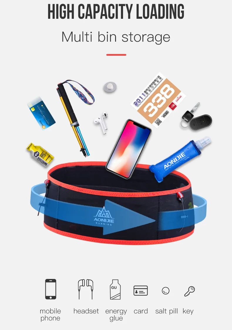 AONIJIE Jogging Running Waist Belt Bag for Mobile Phone